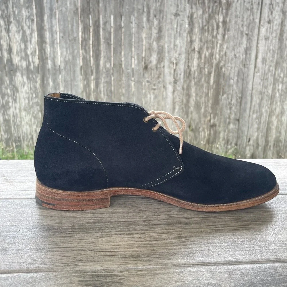 Church's Sahara L Chukka Boots Men 7 UK 6 EU 39 Black Suede Desert England Shoes